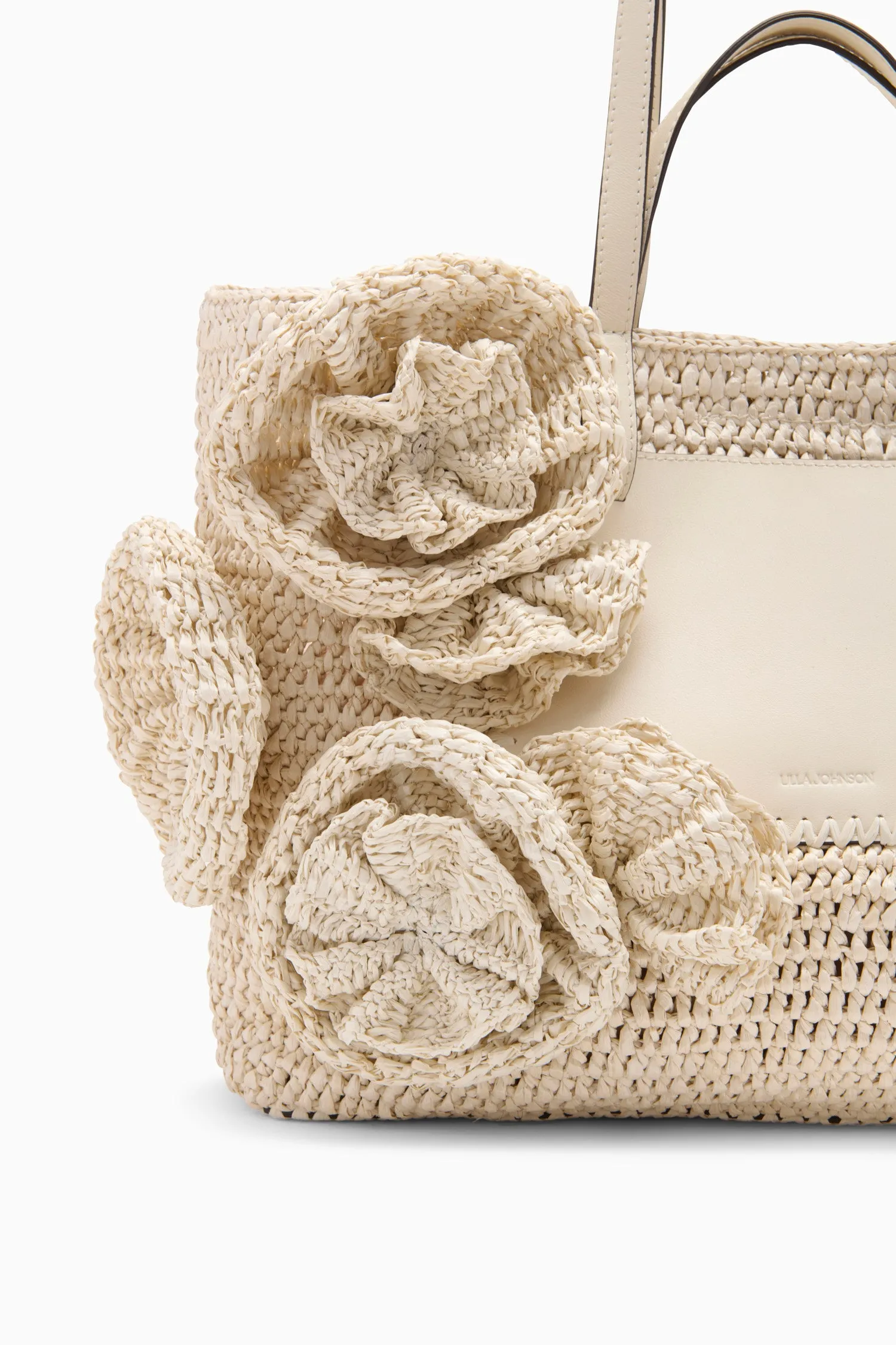 Lali Floral Raffia Tote - Cowrie Ulla Johnson