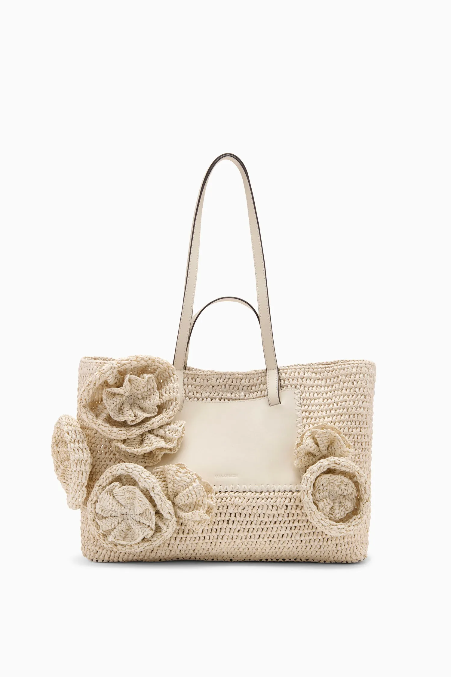 Lali Floral Raffia Tote - Cowrie Ulla Johnson