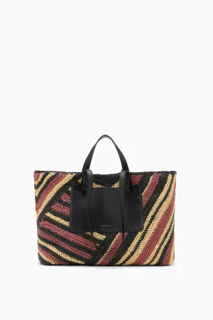 Lali Large Raffia Tote - Canyon Stripe Ulla Johnson