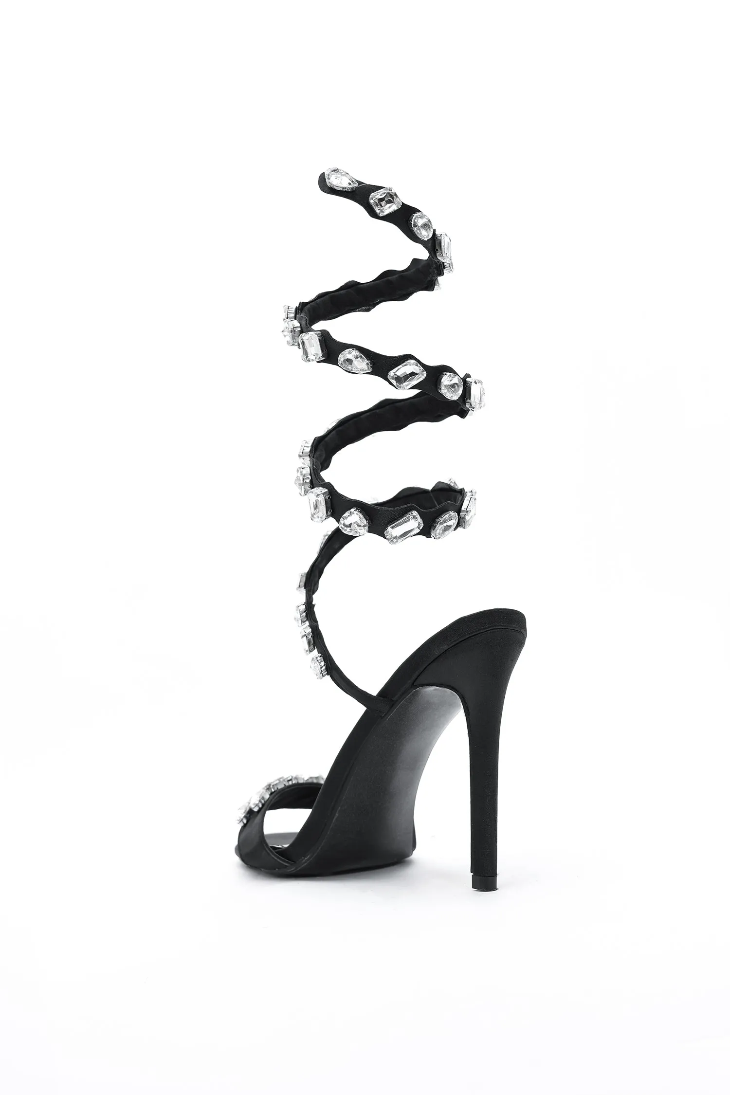 Laura Diamond Ankle Strap Stiletto Sandals - Black Gloria Lanvin