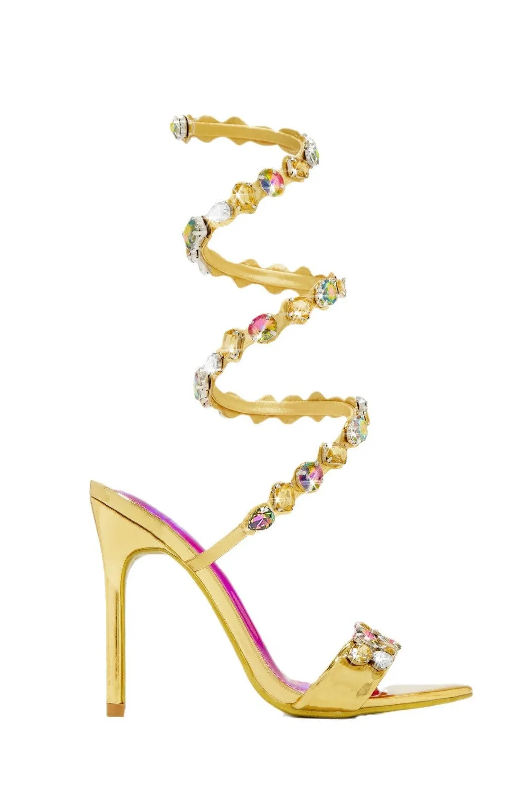 Laura Diamond Ankle Strap Stiletto Sandals - Black Gloria Lanvin