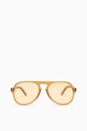 Lee Aviator Sunglasses - Bronze Ulla Johnson