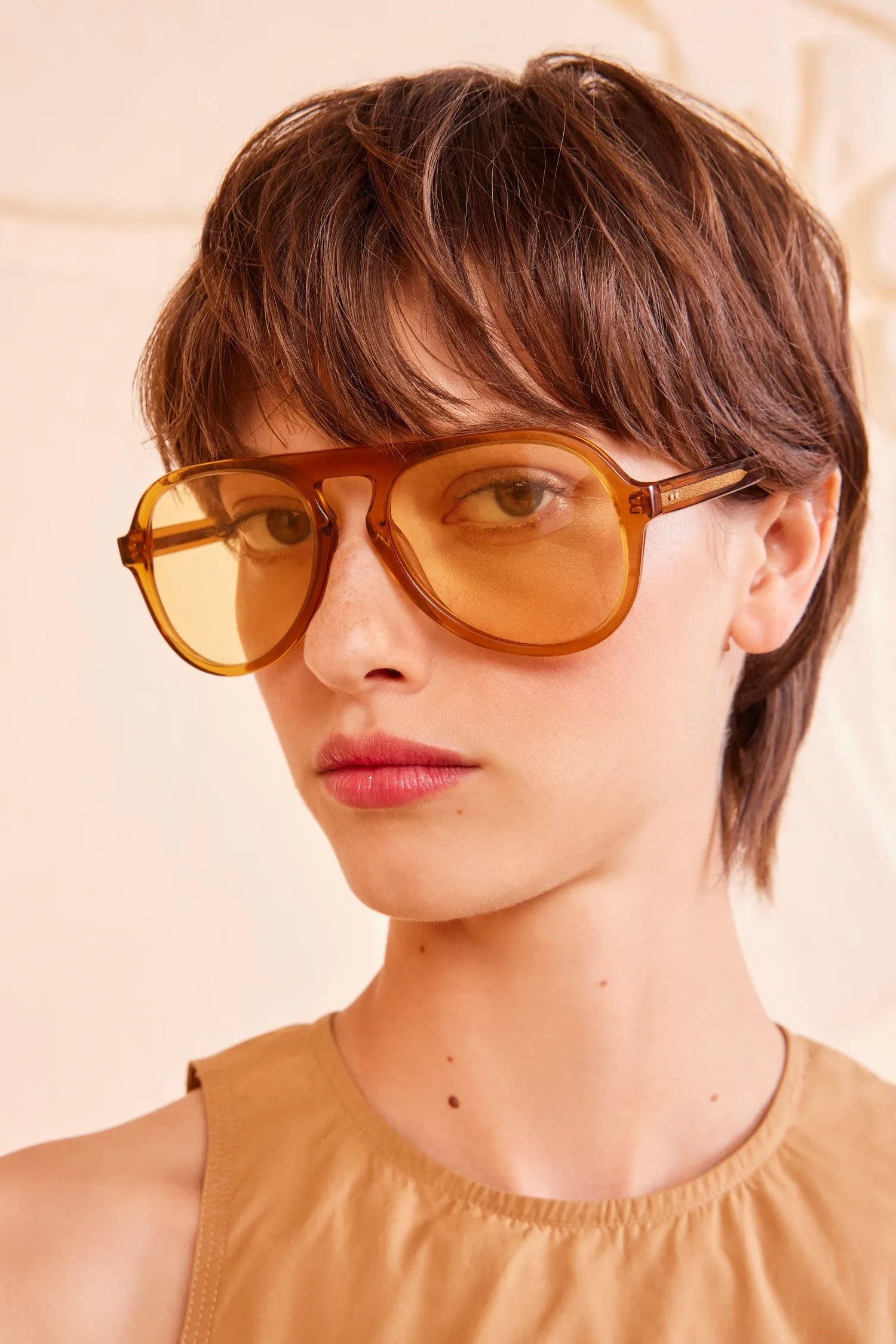 Lee Aviator Sunglasses - Bronze Ulla Johnson