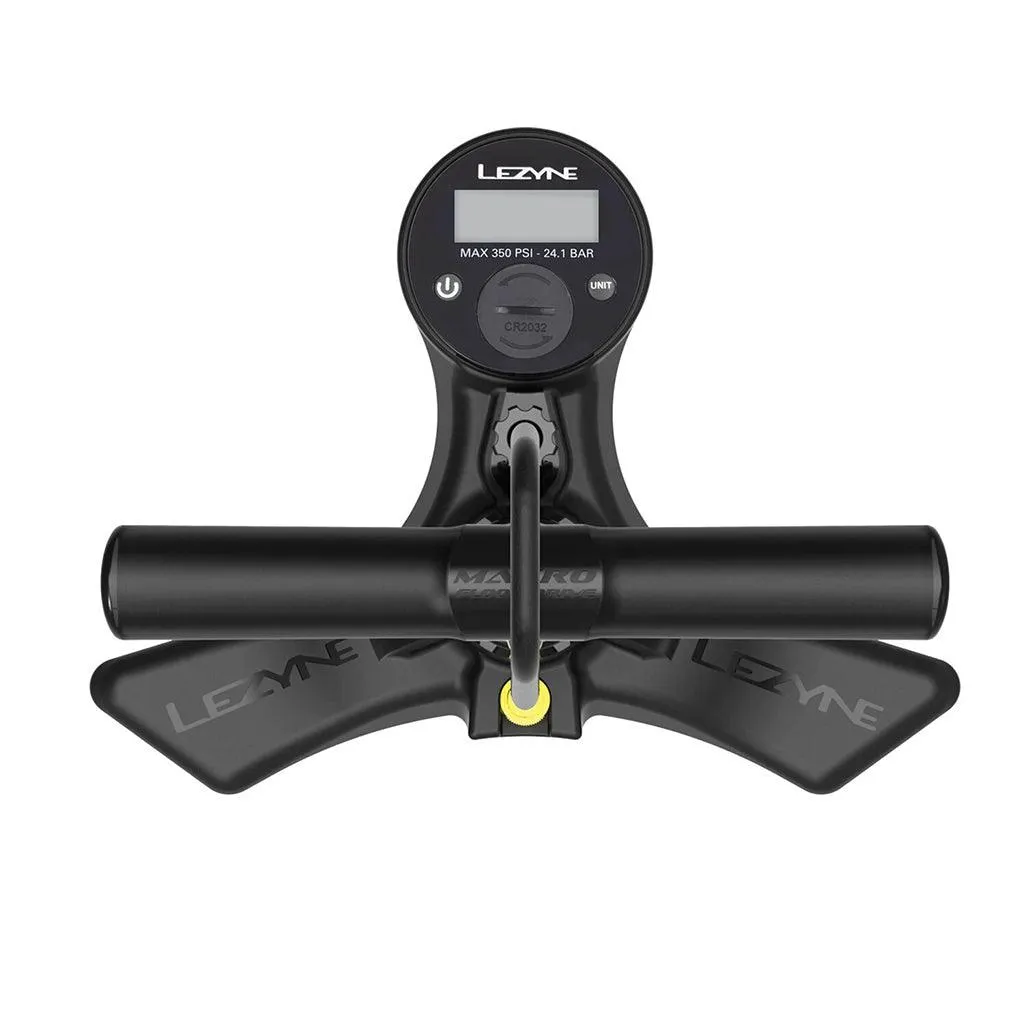 Lezyne Macro Drive Digital Dual Valve High Pressure Floor Pump (Silver)