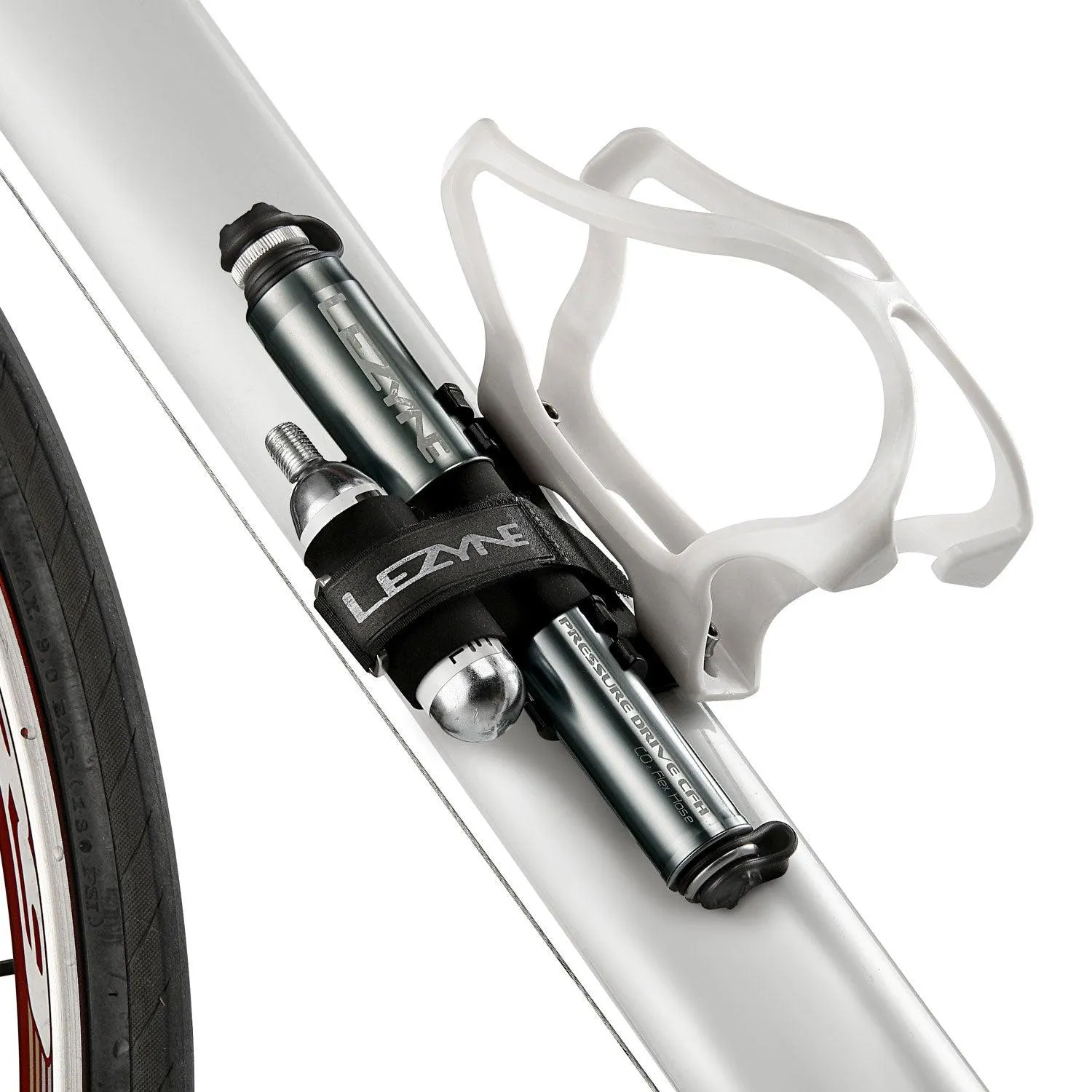 Lezyne Pressure Drive CFH-CO2 High Pressure Hand Pump (Light Grey)