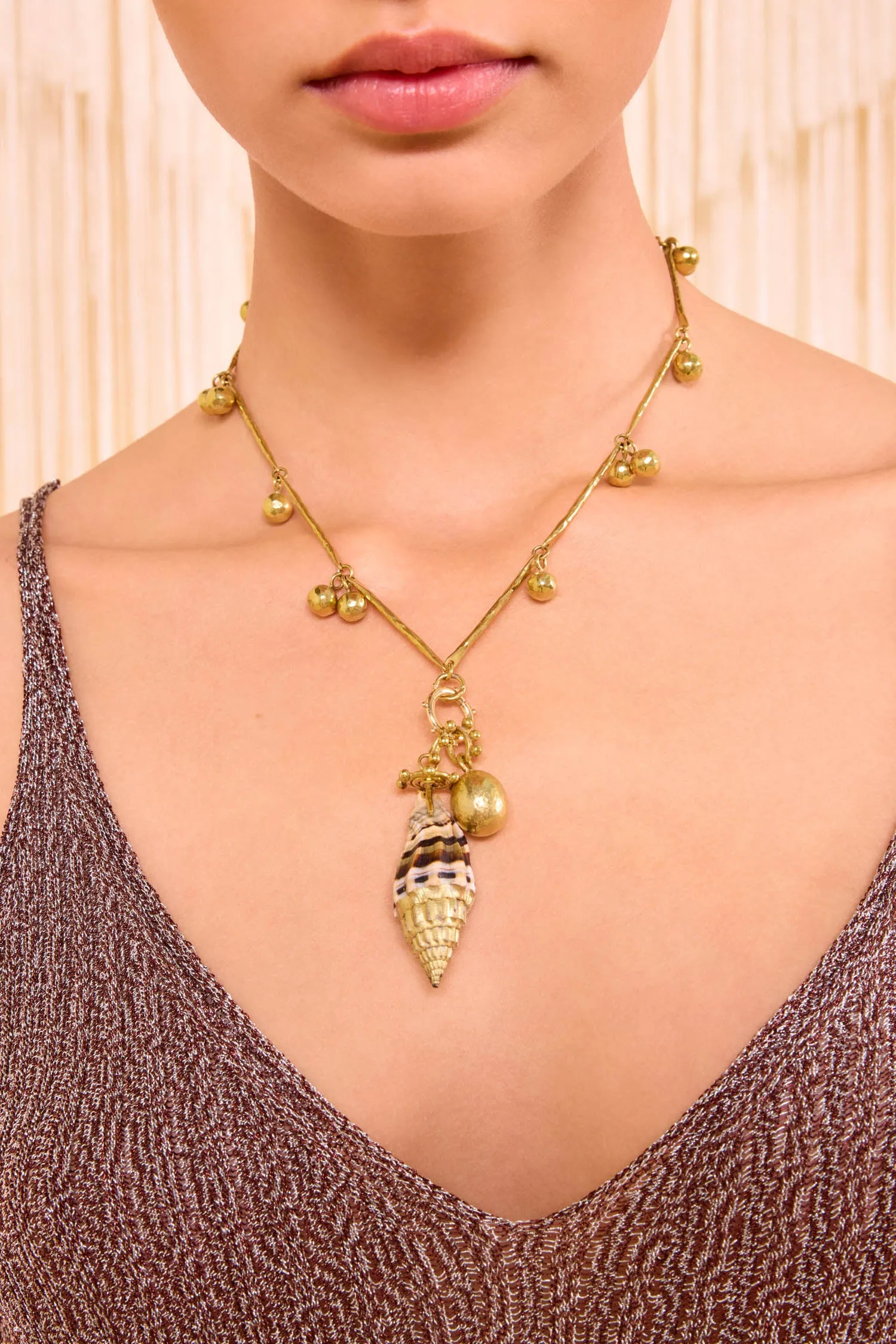 Livia Spotted Jasper & Mixed Motif Shell - Jasper Ulla Johnson