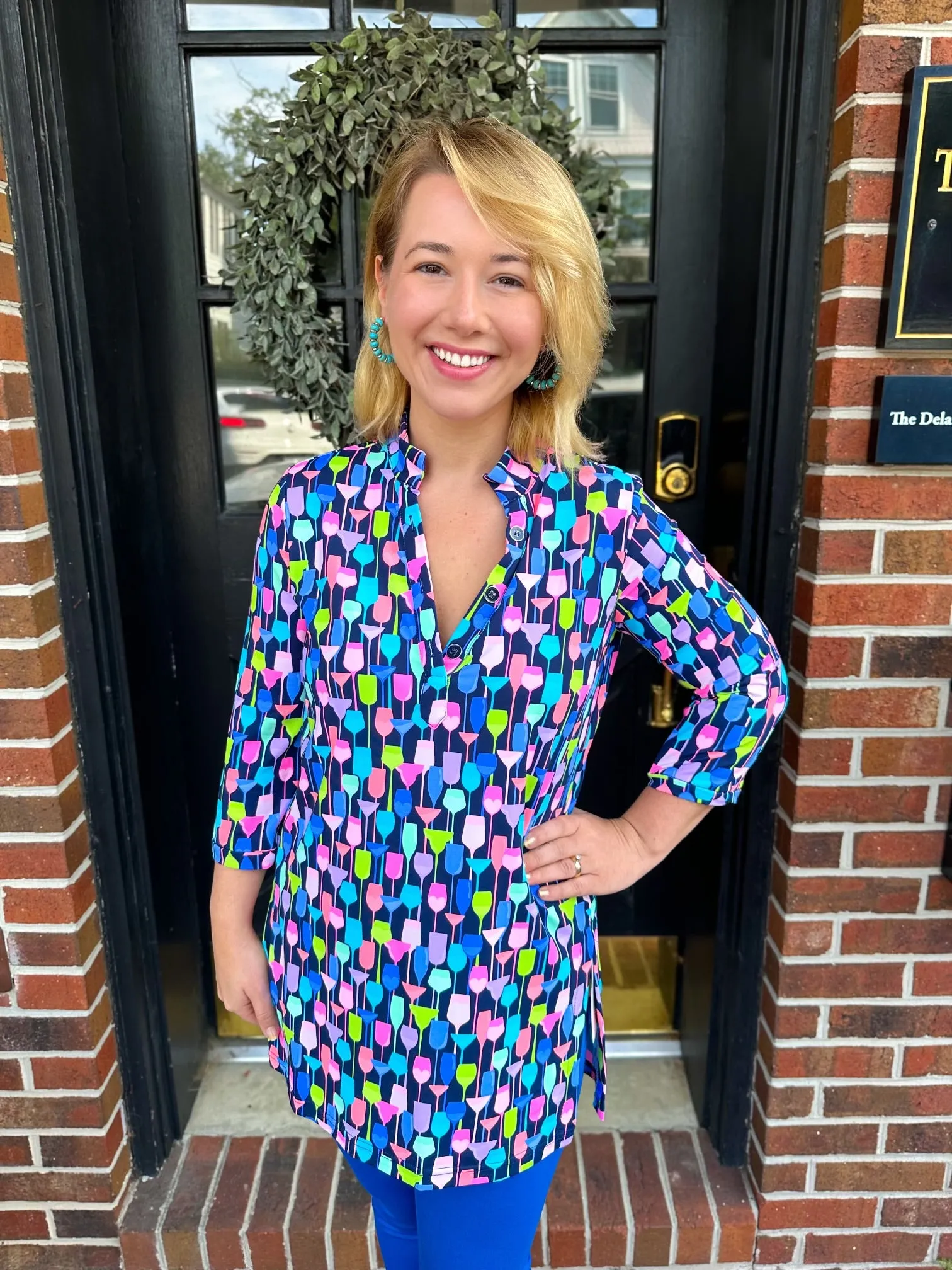 Lulu B Wine Button Tunic