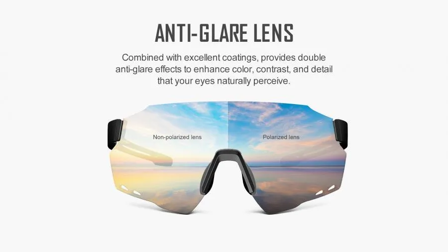 Magicshine Windbreaker Photochromatic Sport Sunglasses (Transparent/Lake Placid Blue)