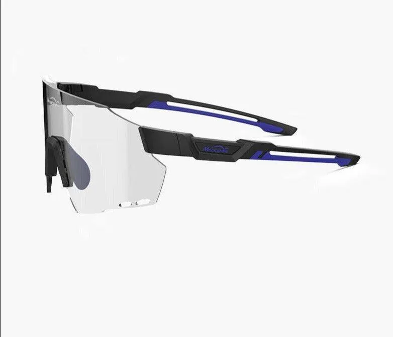 Magicshine Windbreaker Photochromatic Sport Sunglasses (Transparent/Lake Placid Blue)