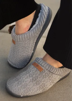 Melissa Grey Knit Slippers