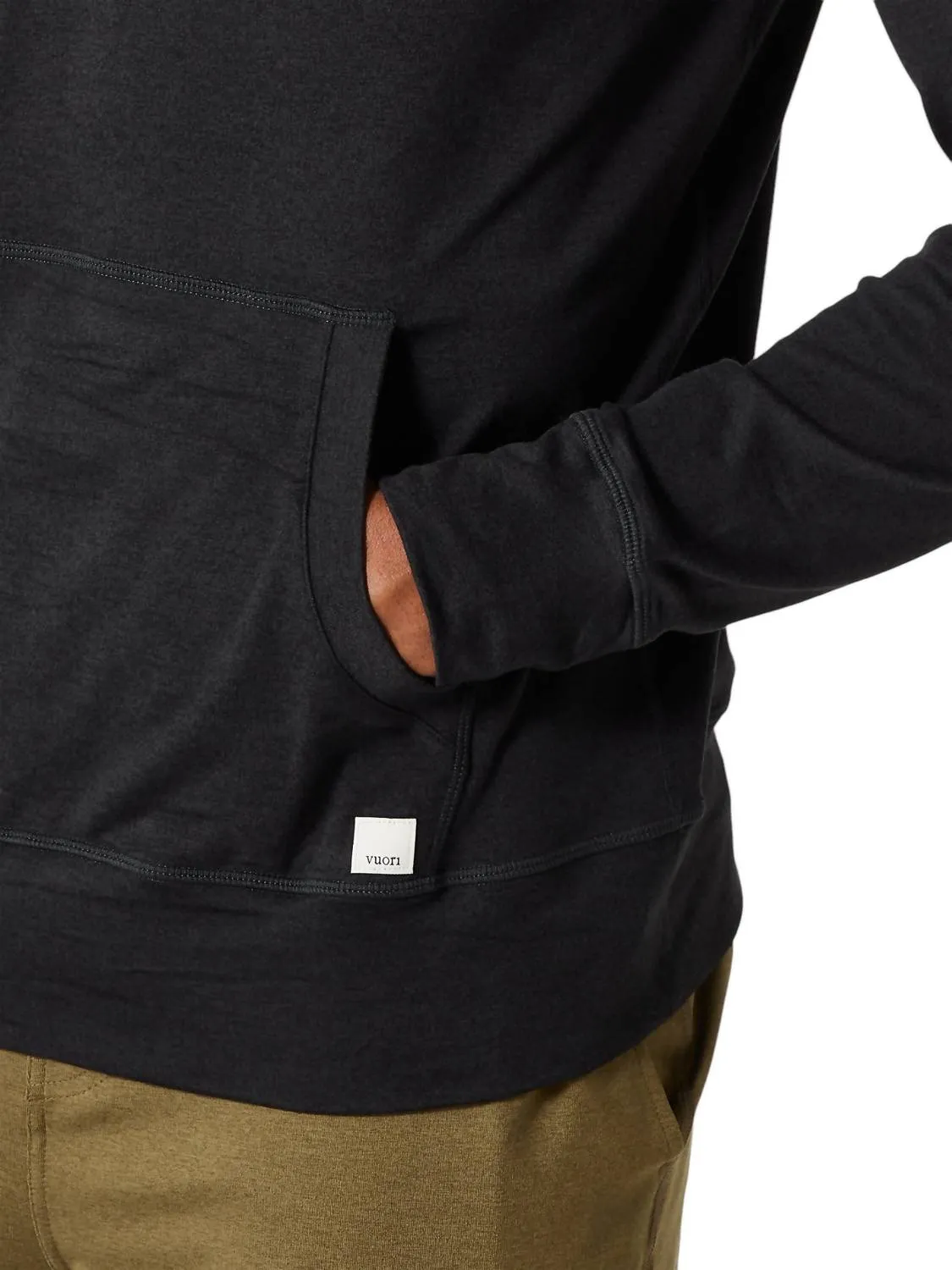 Men's Ponto Performance 1/2 Zip Hoodie In Black Heather