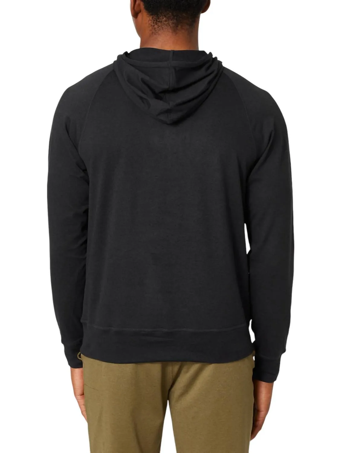 Men's Ponto Performance 1/2 Zip Hoodie In Black Heather
