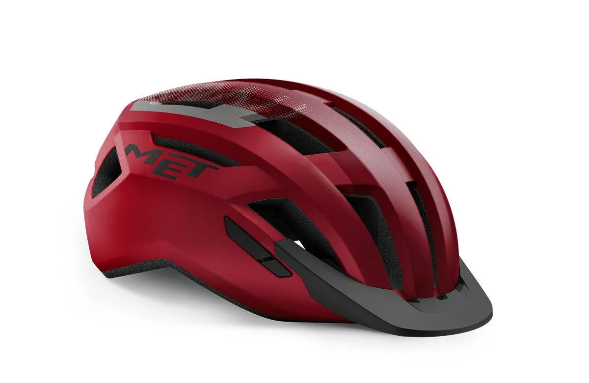 MET Allroad Commute Cycling Helmet (Red/Black/Matt)