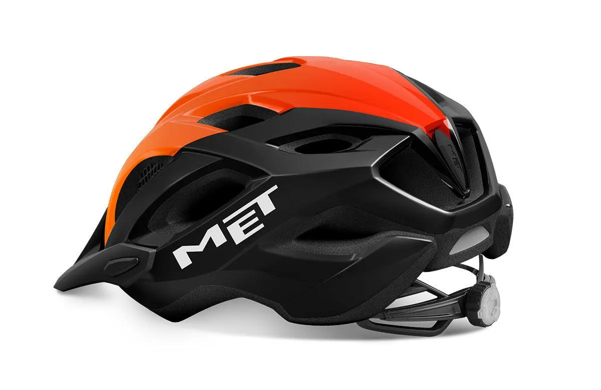 MET Crossover MTB Helmet (Black/Orange/Glossy)