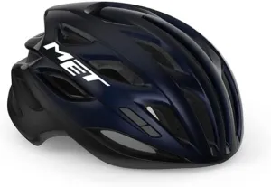MET Estro MIPS Road Cycling Helmet (Glossy Blue Pearl Black)
