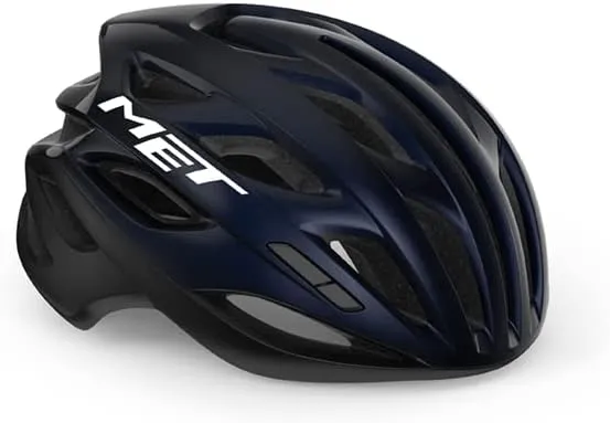 MET Estro MIPS Road Cycling Helmet (Glossy Blue Pearl Black)