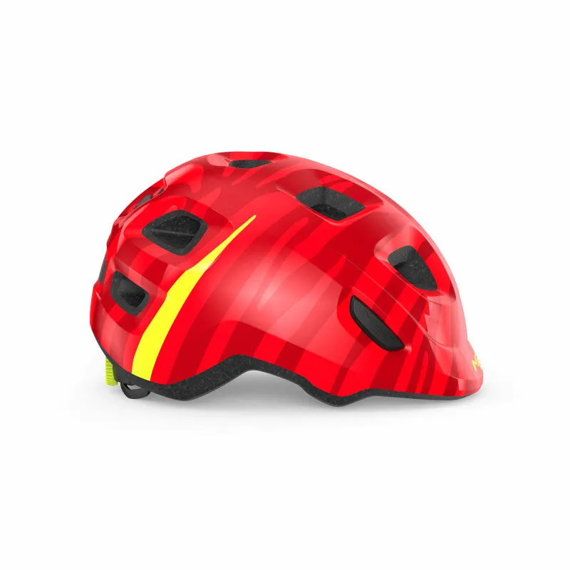 MET Hooray Kids Cycling Helmet (Glossy Red Zebra)