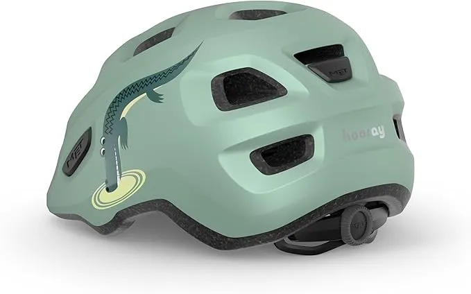 MET Hooray Kids Cycling Helmet (Matt Teal Crocodile)