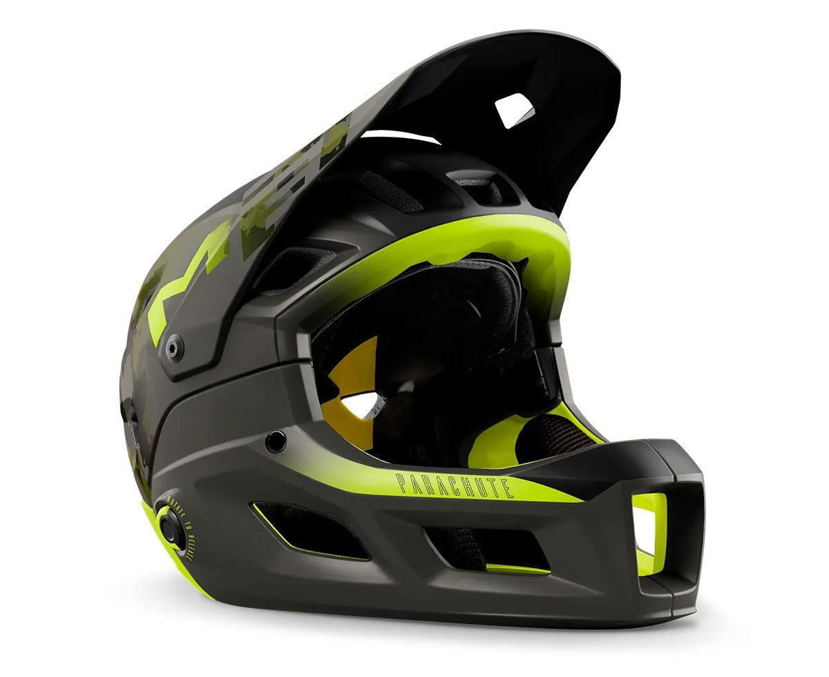 MET Parachute MCR MTB MIPS Cycling Helmet (Camo Lime Green Matt Glossy)