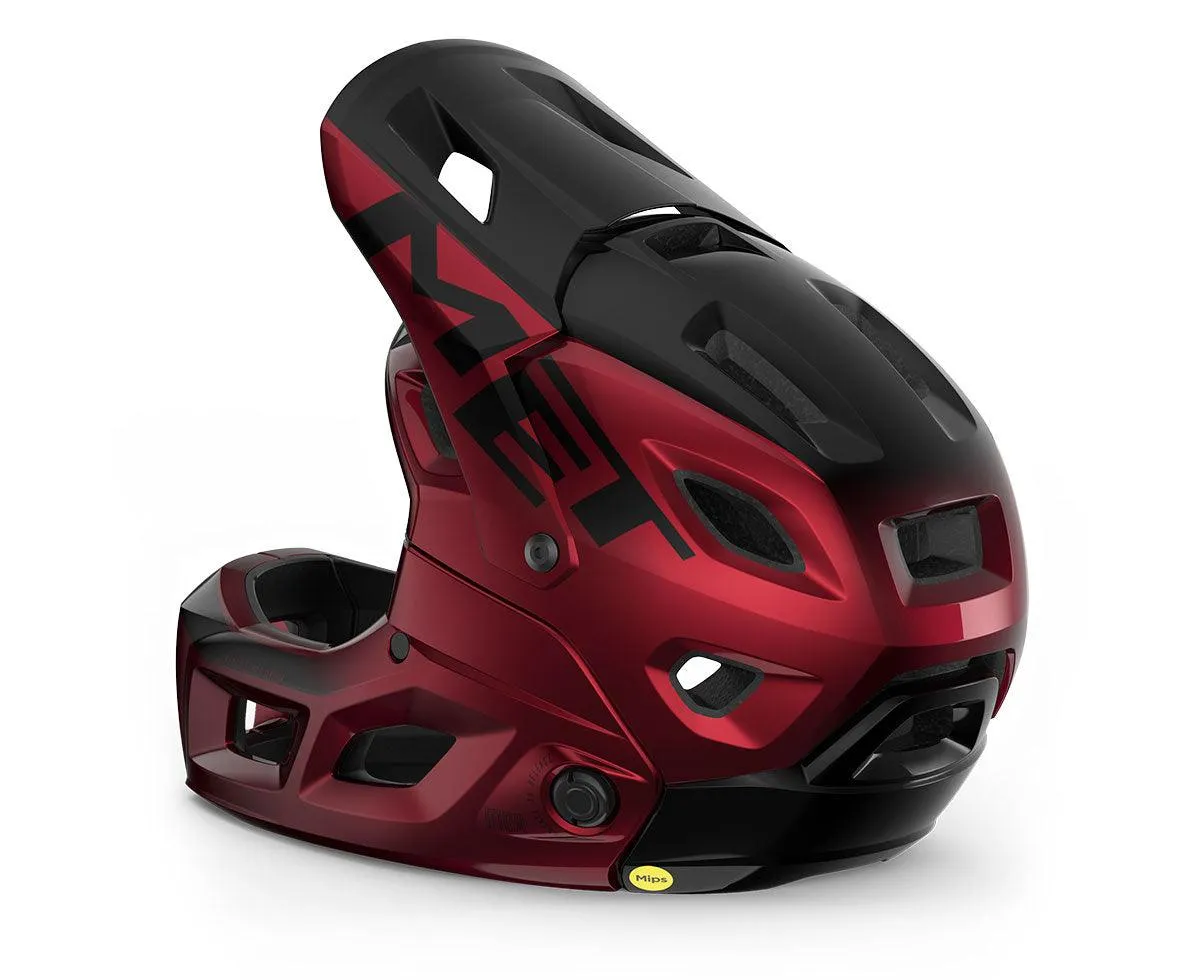 MET Parachute MCR MTB MIPS Cycling Helmet (Red Black Metallic Gloss)