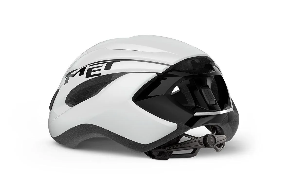 MET Strale Road Cycling Helmet (White Black)