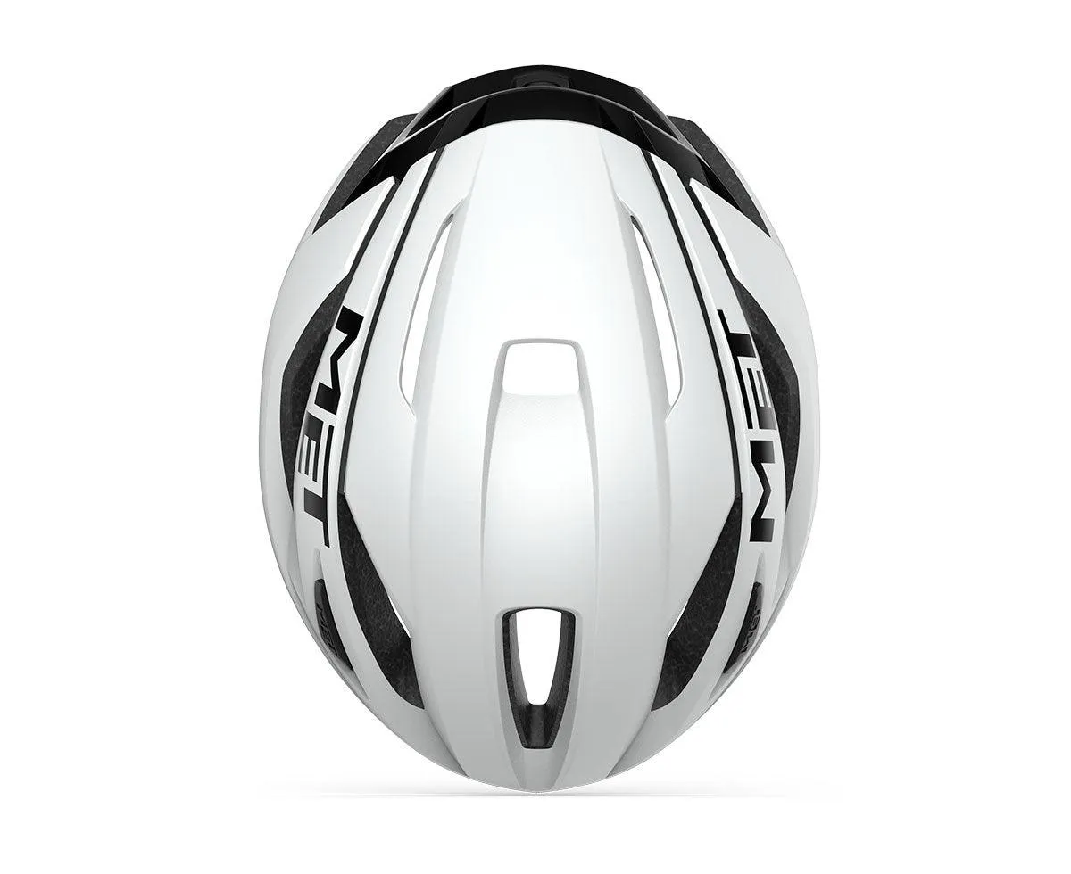 MET Strale Road Cycling Helmet (White Black)