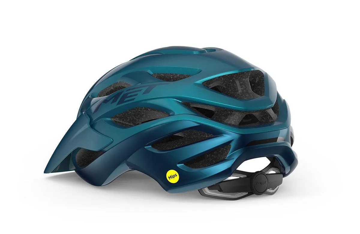 MET Veleno MIPS MTB Cycling Helmet (Teal Blue Metallic/Glossy)