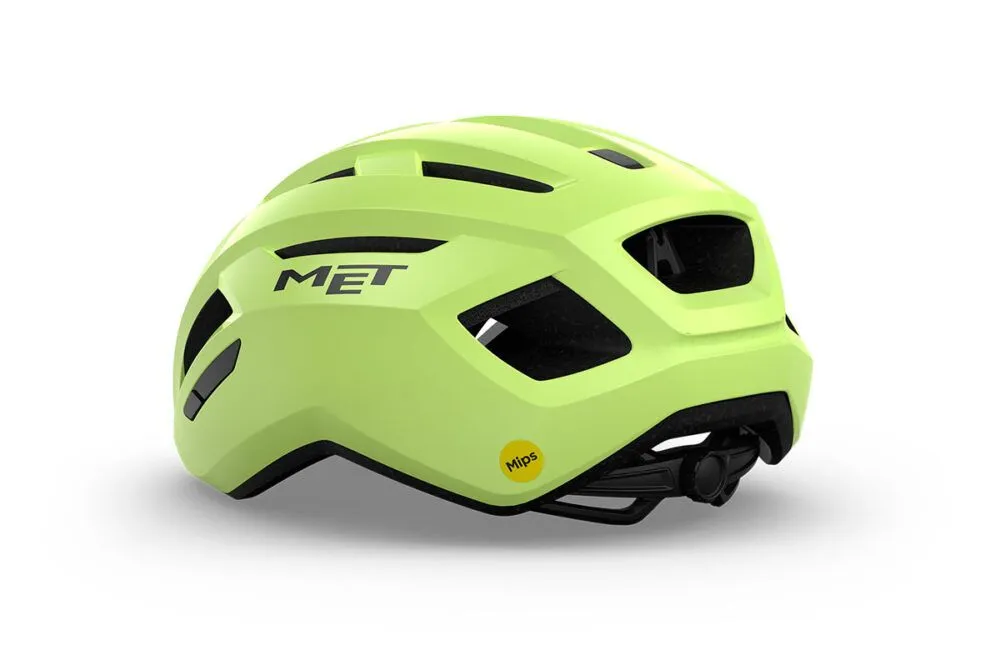 MET Vinci MIPS Road Cycling Helmet (Glossy Ultra Lime Yellow Metallic)
