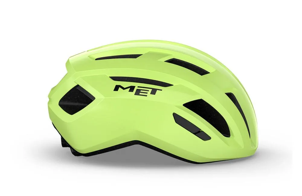 MET Vinci MIPS Road Cycling Helmet (Glossy Ultra Lime Yellow Metallic)
