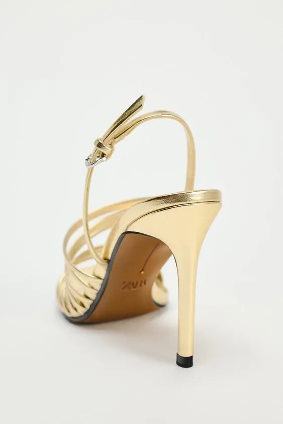METALLIC STRAPPY SANDALS Gloria Lanvin