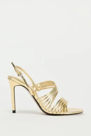 METALLIC STRAPPY SANDALS Gloria Lanvin