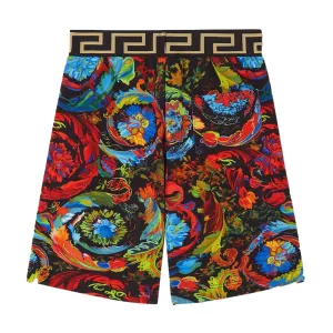 Multicolor Kaleidoscope Print Shorts