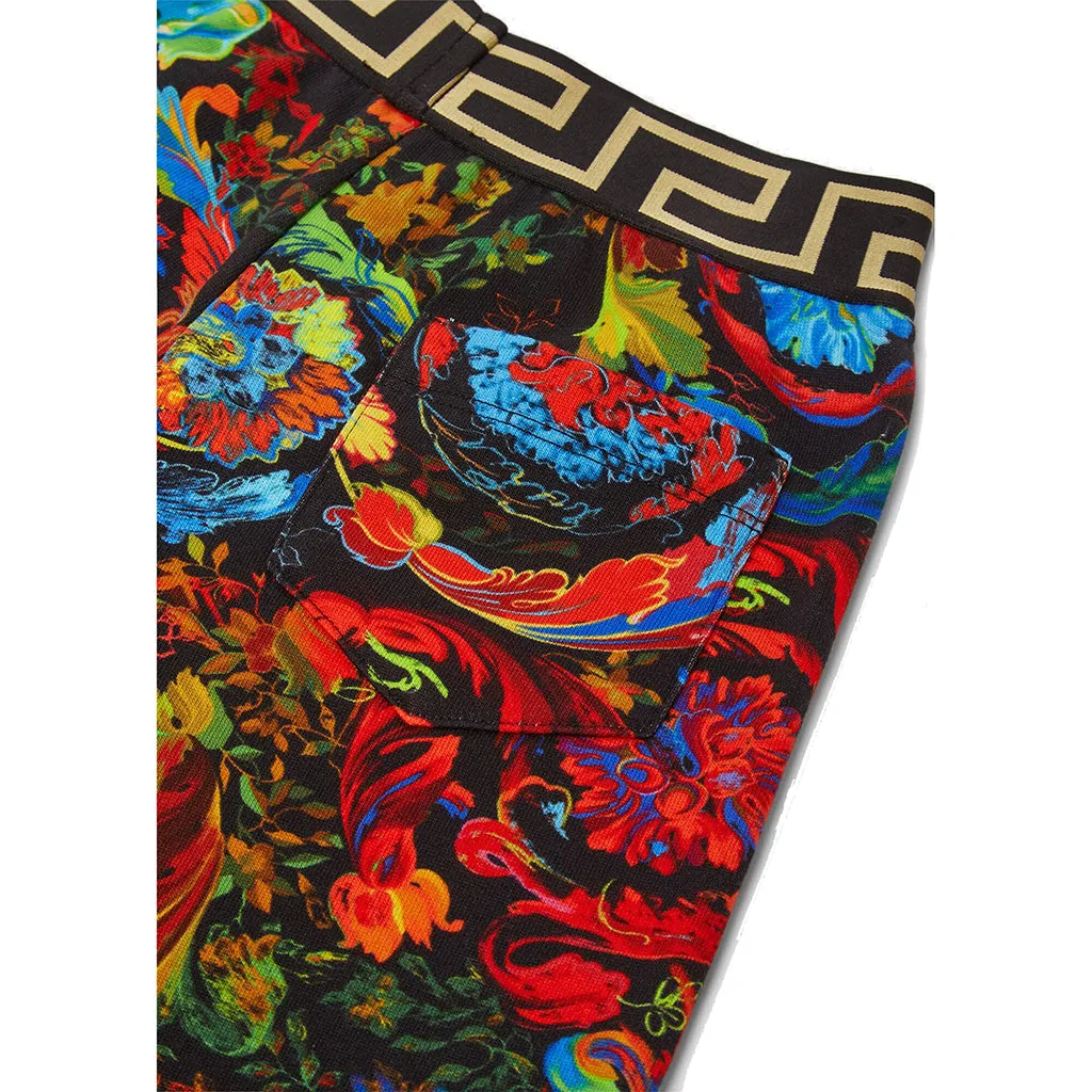 Multicolor Kaleidoscope Print Shorts