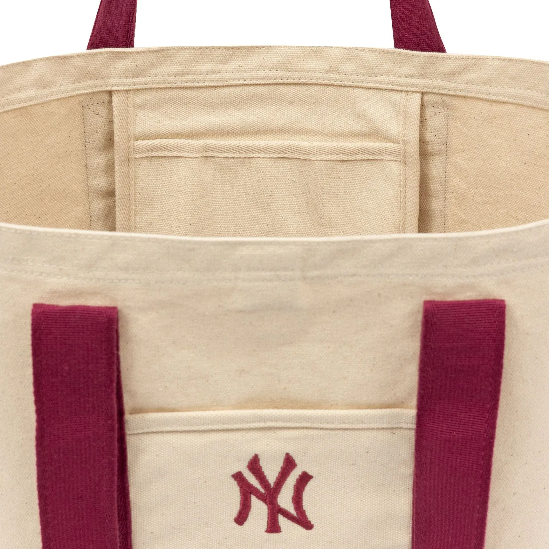 New York Yankees MLB Strap Dark Red Canvas Tote Bag NEW ERA