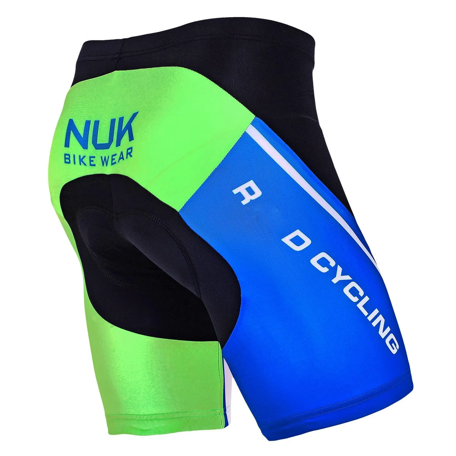 Nuckily Mycycology Mens Cycling Shorts (White/Blue/Green)