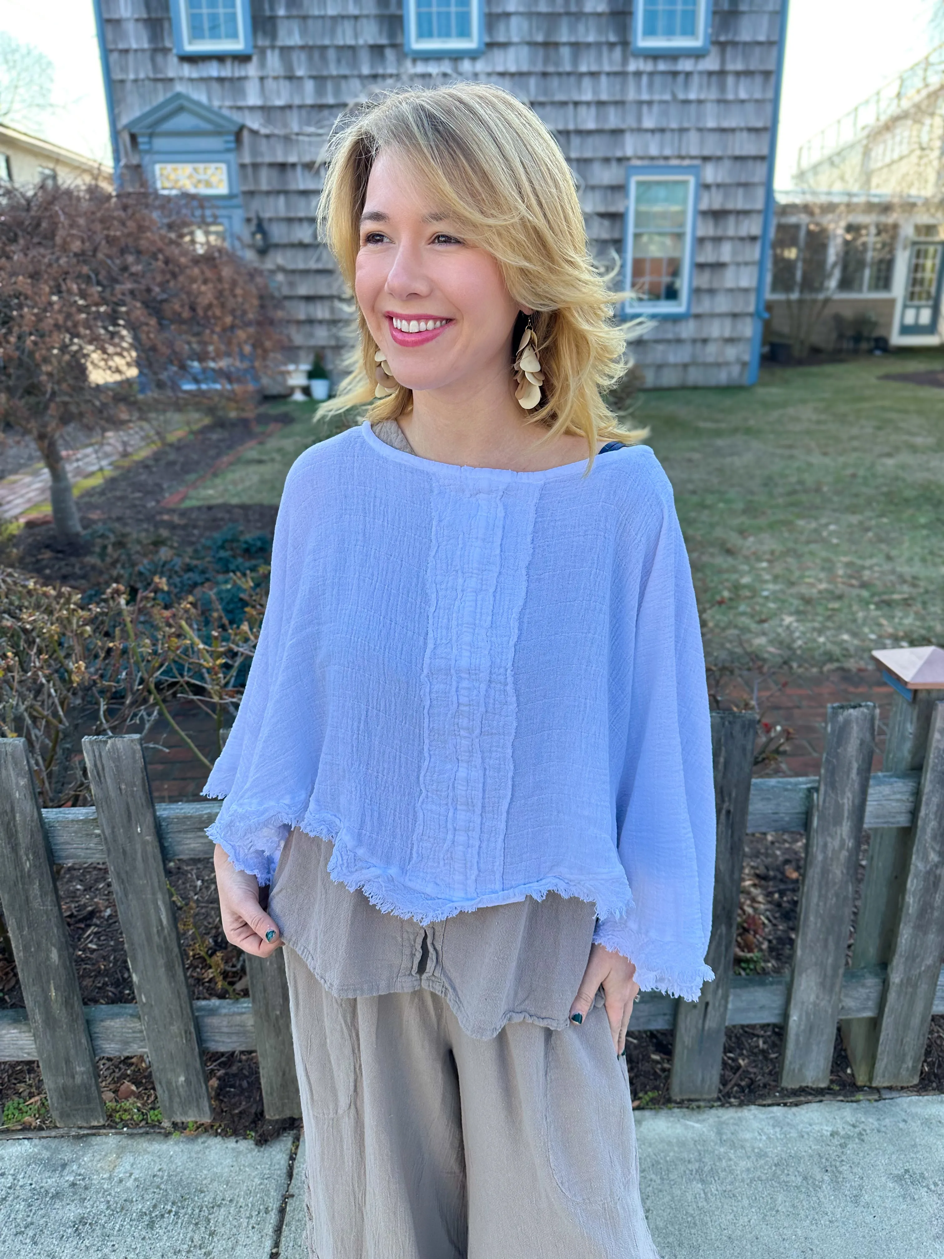 Oh My Gauze Calypso Blouse Snow