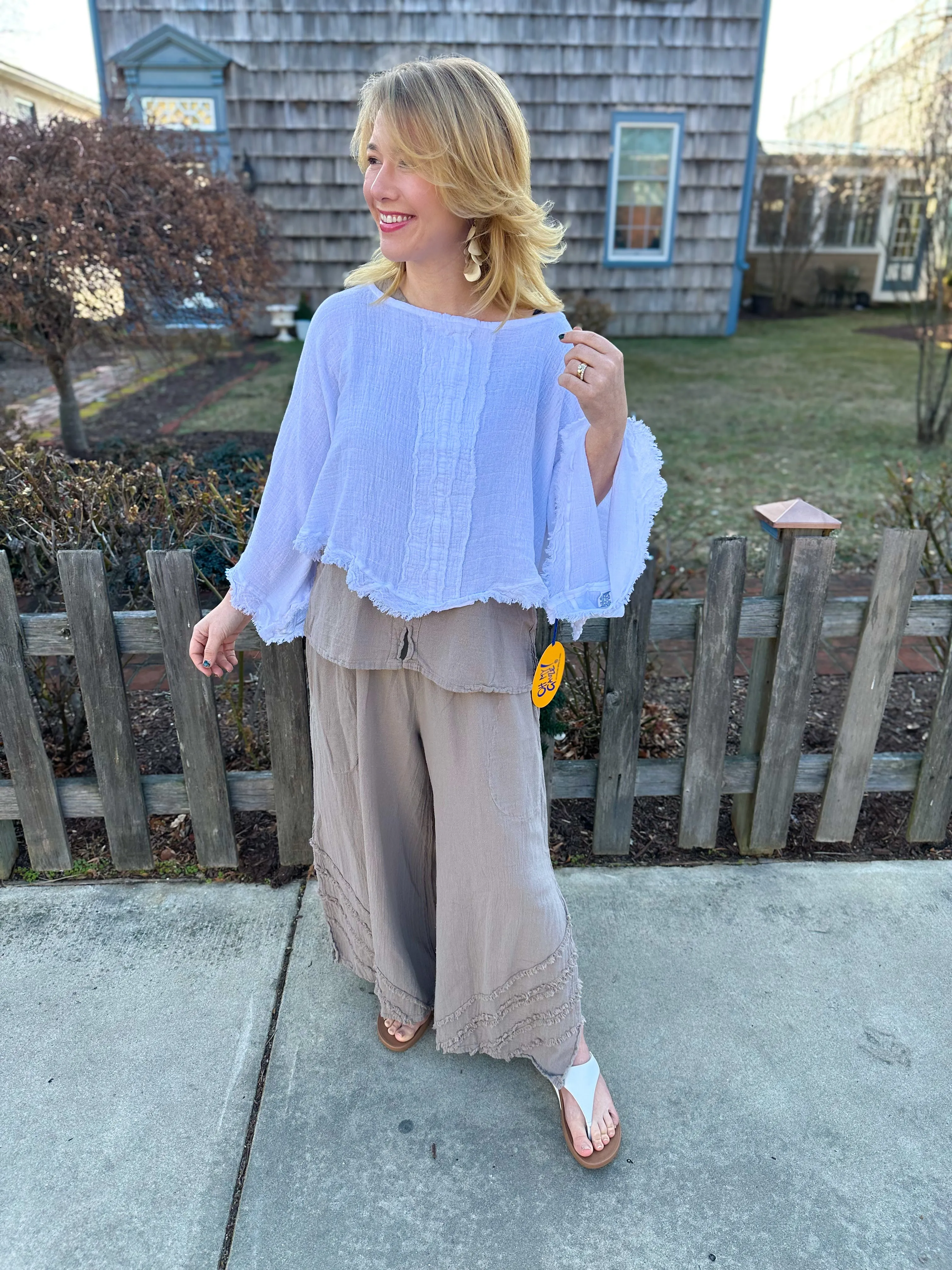 Oh My Gauze Calypso Blouse Snow