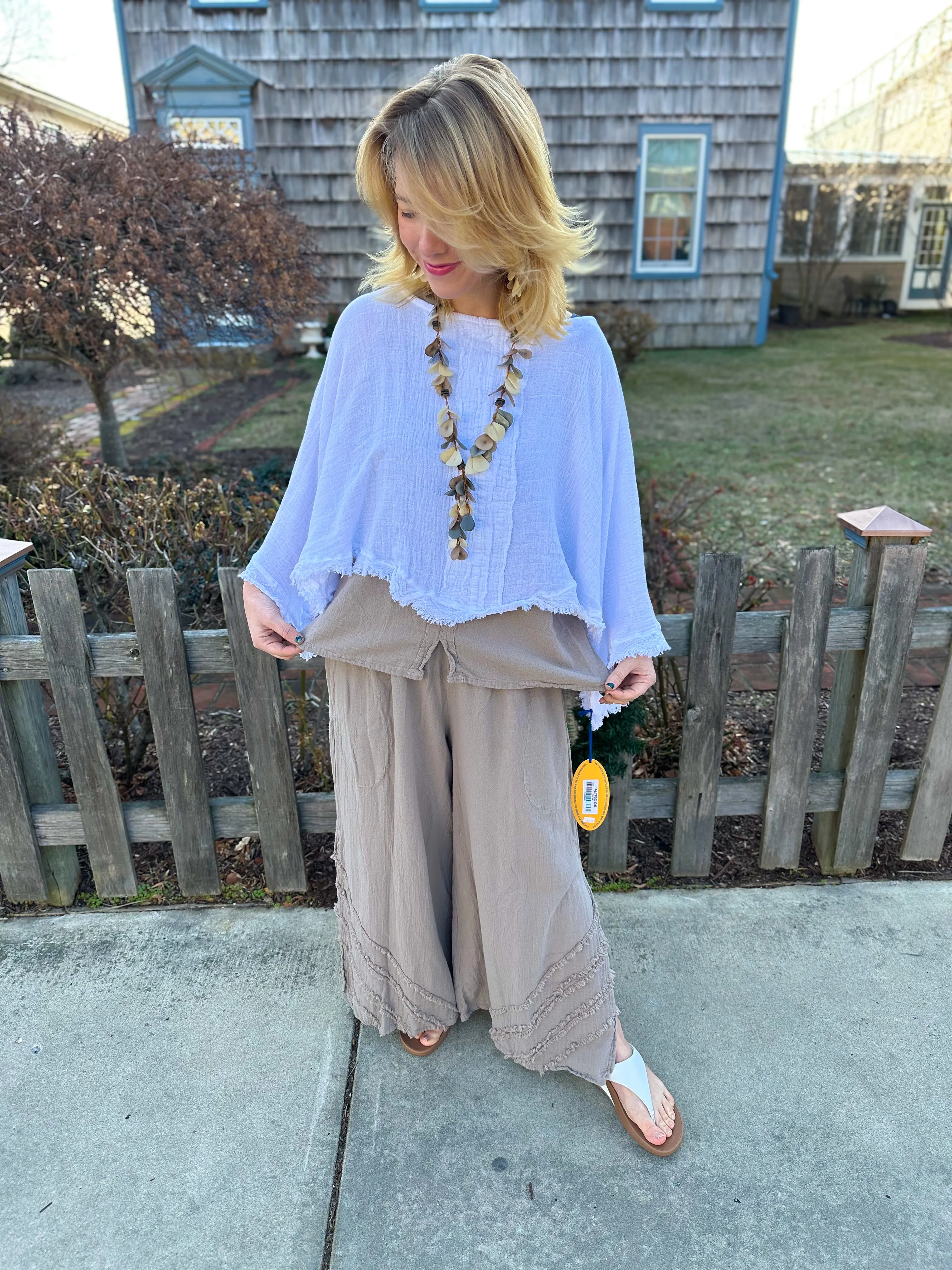 Oh My Gauze Calypso Blouse Snow