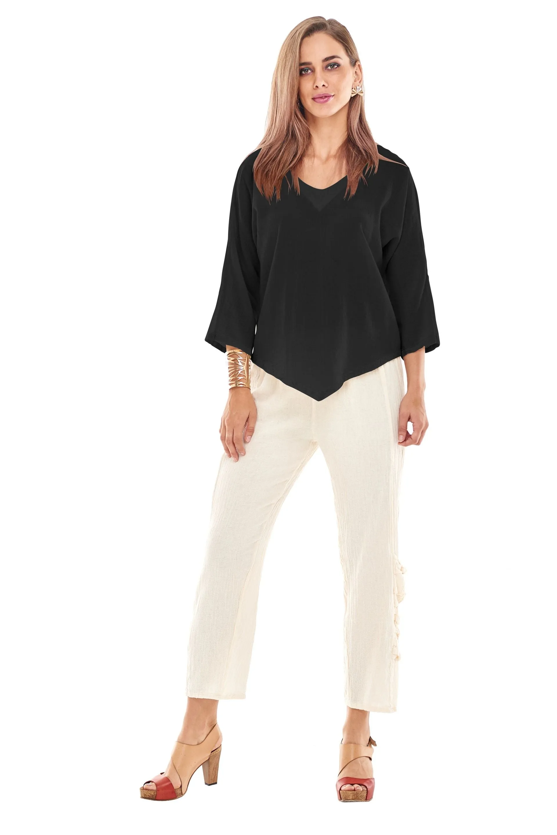 Oh My Gauze Lynn Black Top
