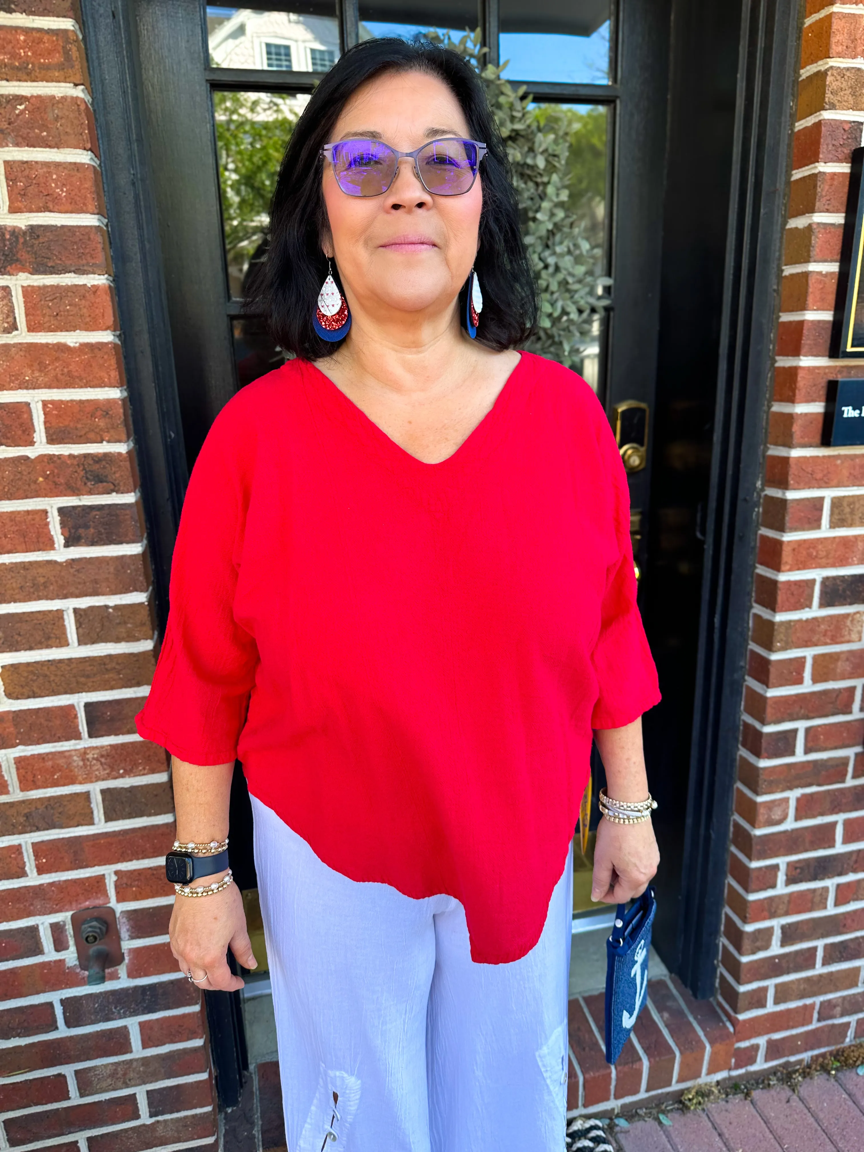 Oh My Gauze Lynn Crimson Top