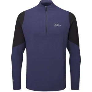 Oscar Jacobson Lodstock Tour Mid Layer 1/2 Zip Pullover - Navy Marl