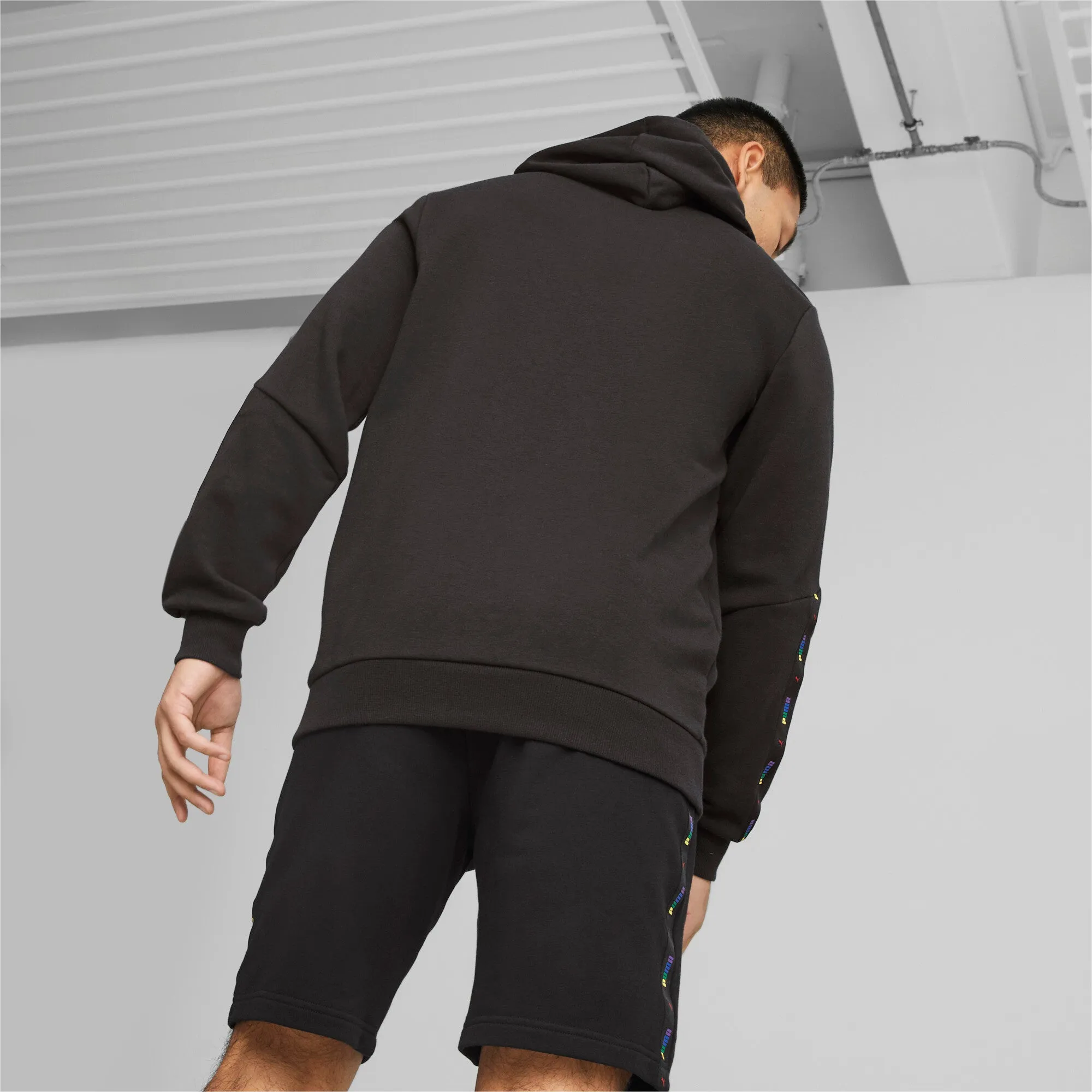 PUMA Men's Essentials Tape Love Is Love Hoodie