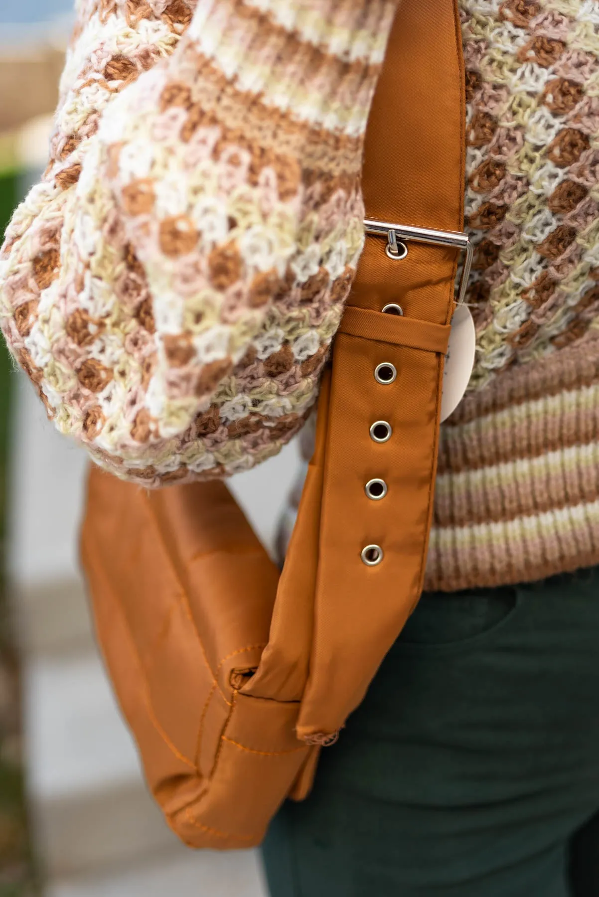 Raine Camel Puff Crossbody Bag