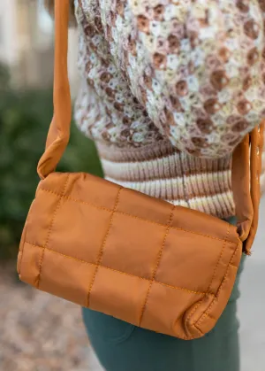 Raine Camel Puff Crossbody Bag