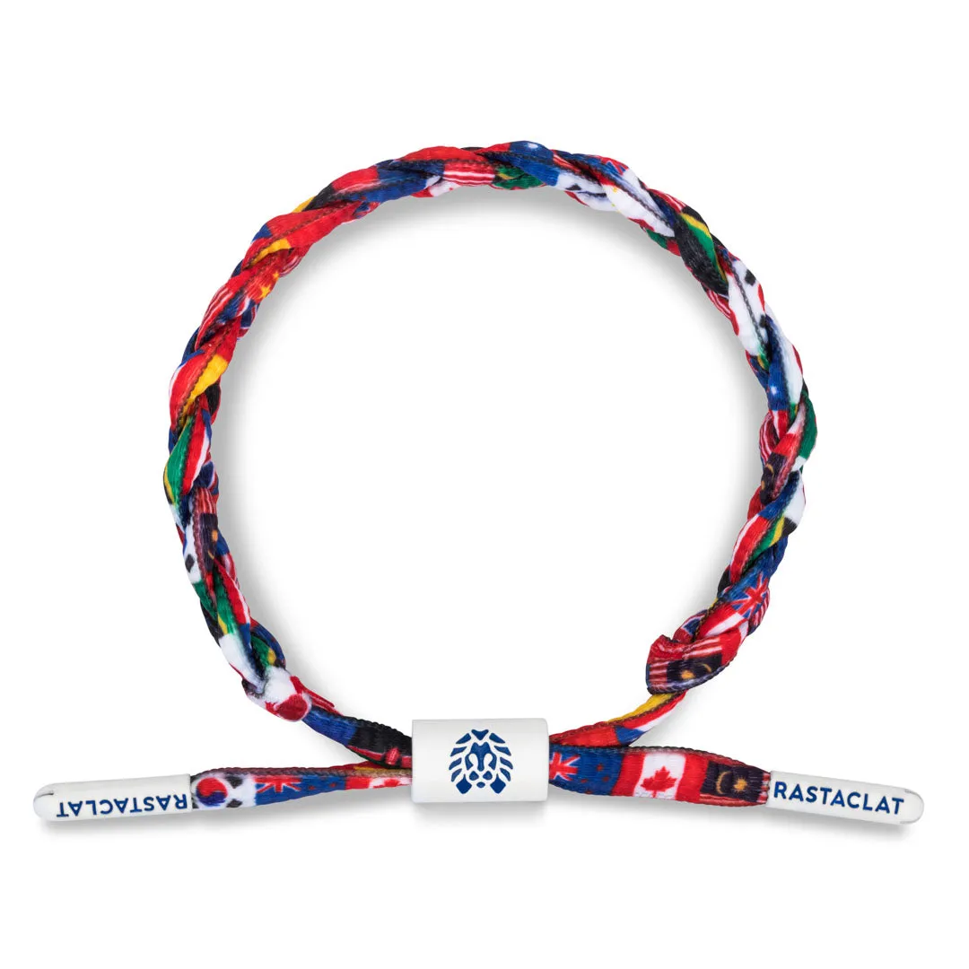 Rastaclat Original Hand Braided Multicolor United Men's Adjustable Bracelet