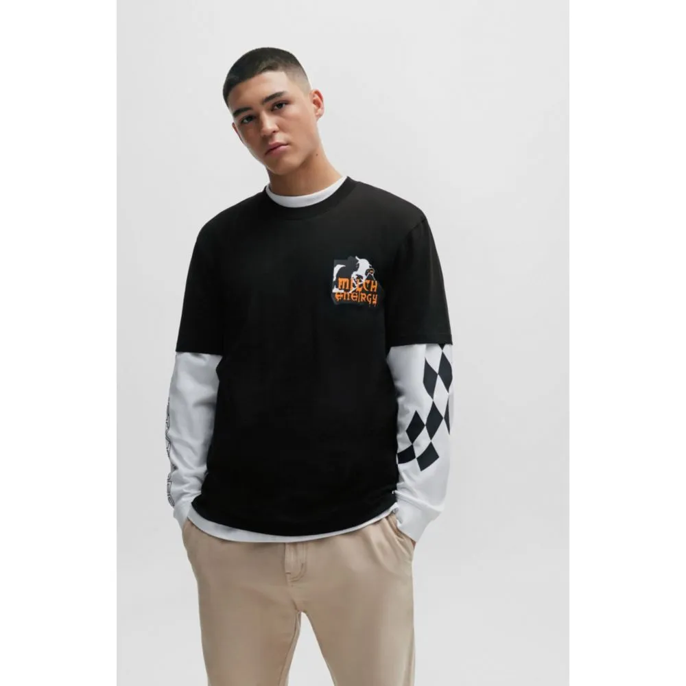 Relaxed-fit T-shirt in with seasonal artwork