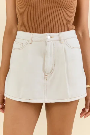 Reverb Radiance White Denim Skort