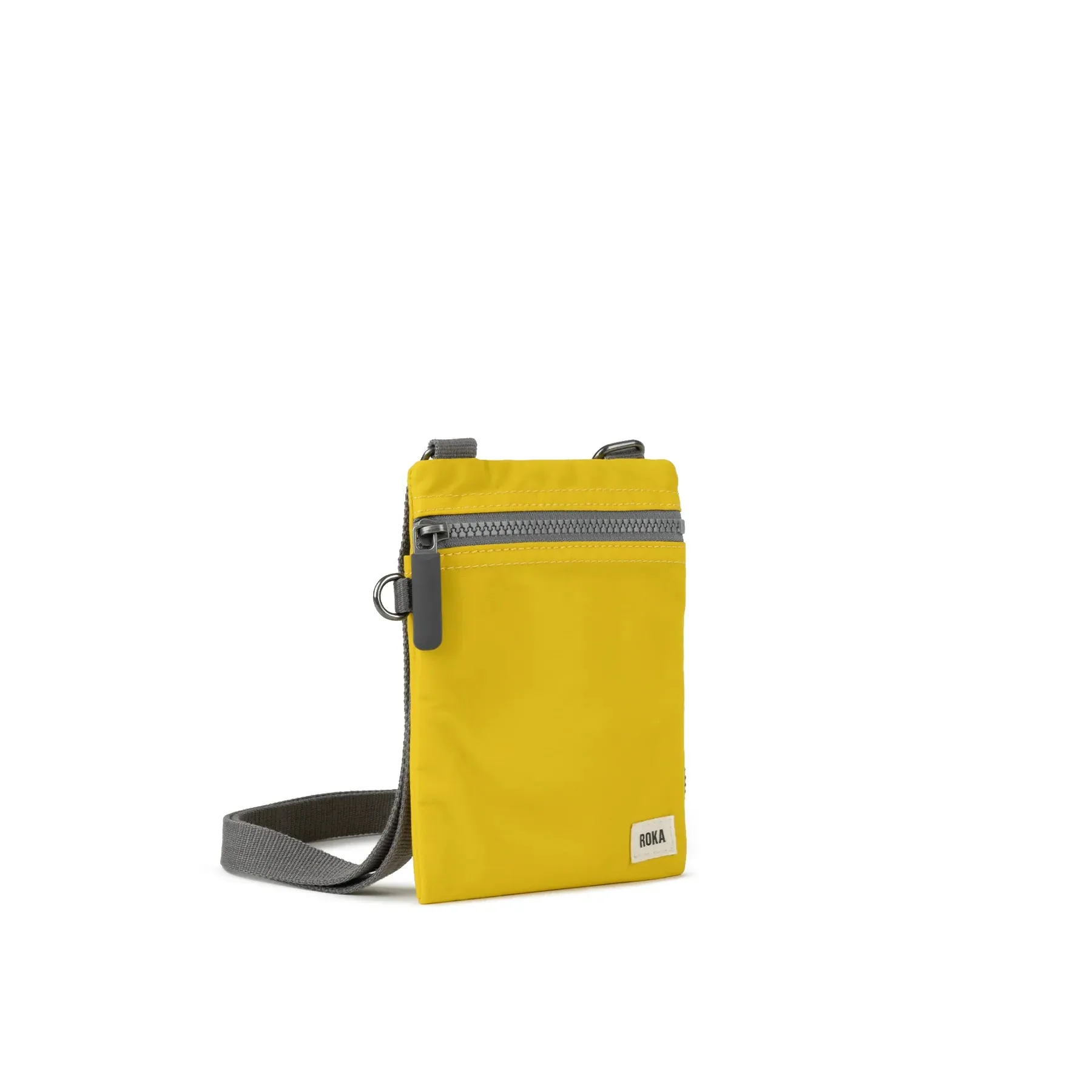 ROKA Chelsea Pocket Recycled Nylon Mustard Crossbody Bag