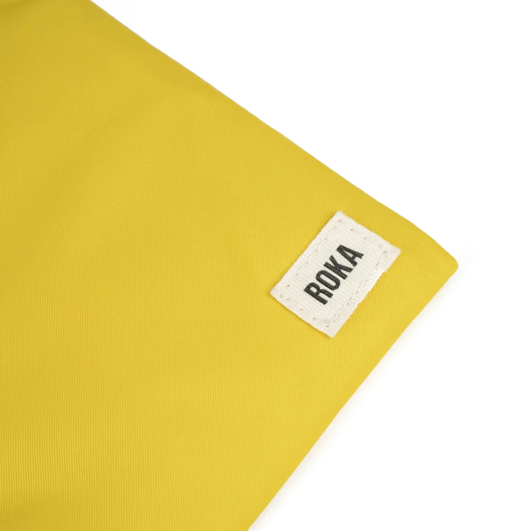 ROKA Chelsea Pocket Recycled Nylon Mustard Crossbody Bag