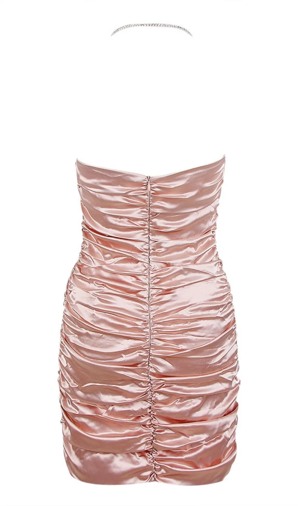 RUCHED FEATHER MINI DRESS IN PINK Gloria Lanvin